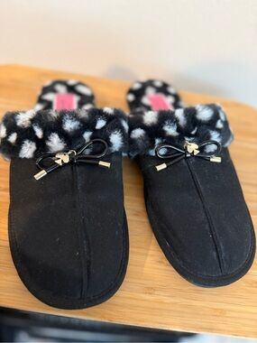 Kate Spade Silky Soft Fur Slippers